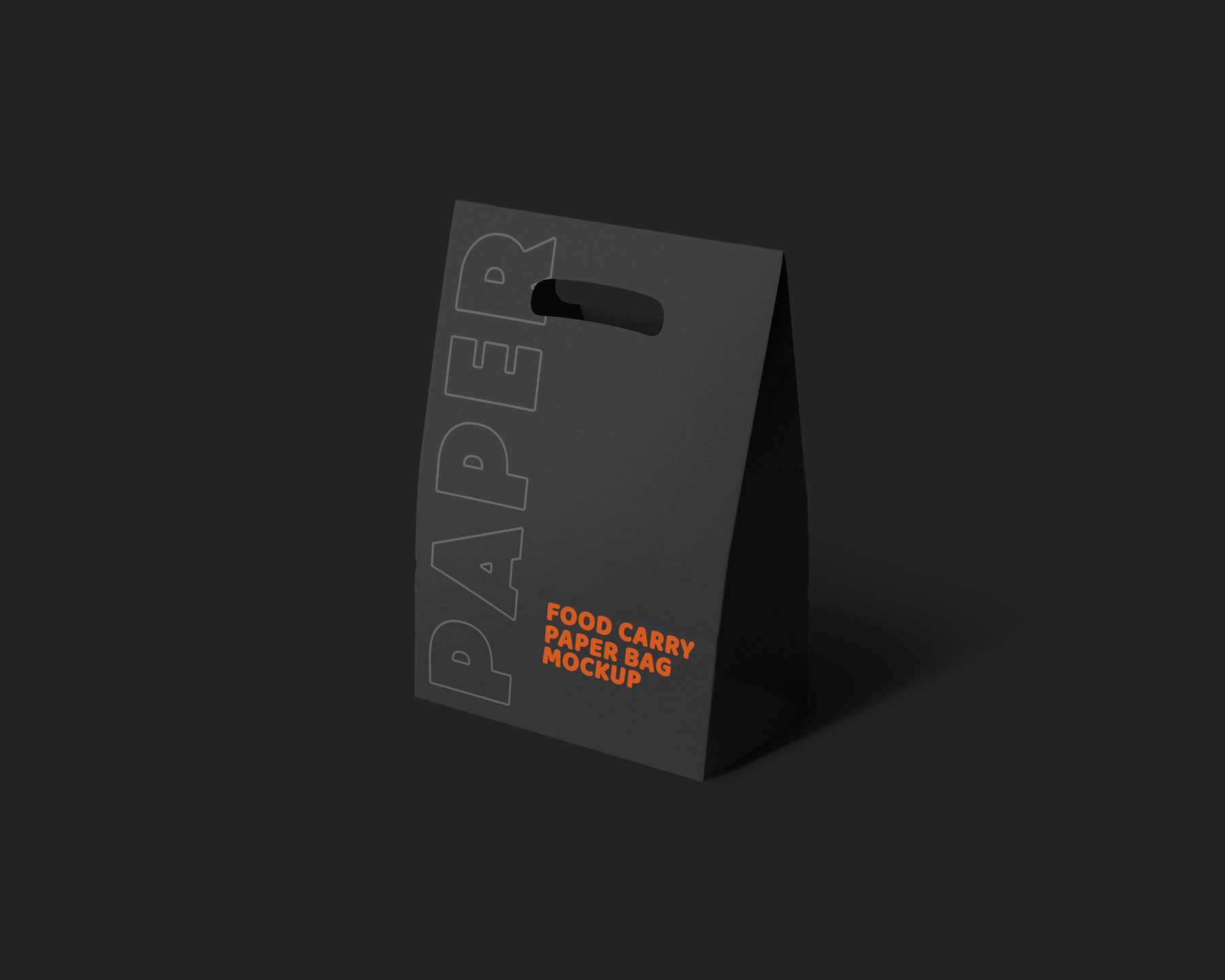 Dark Packaging Paper Carry Bag Mockup